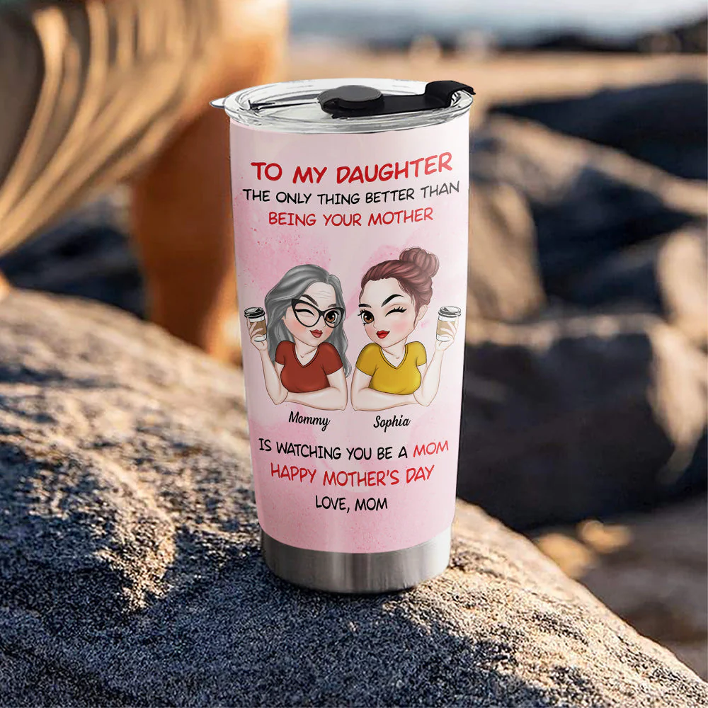 To My Daughter - Personalized Custom Tumbler - Image 2