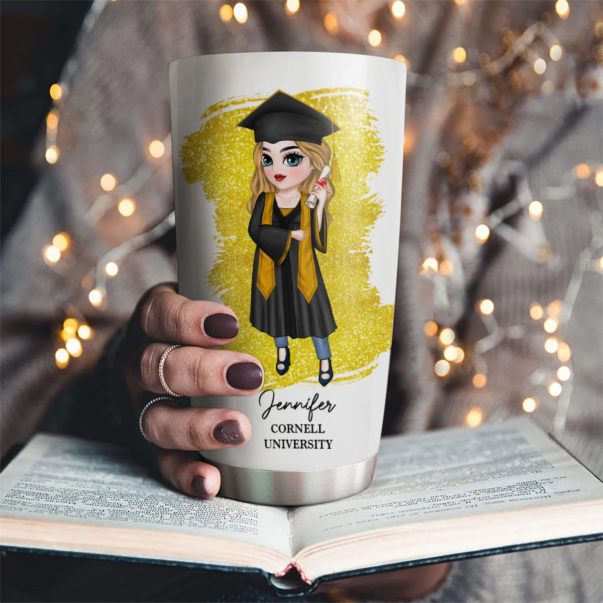 To My Daughter Son Graduation - Personalized Custom Tumbler - Image 2