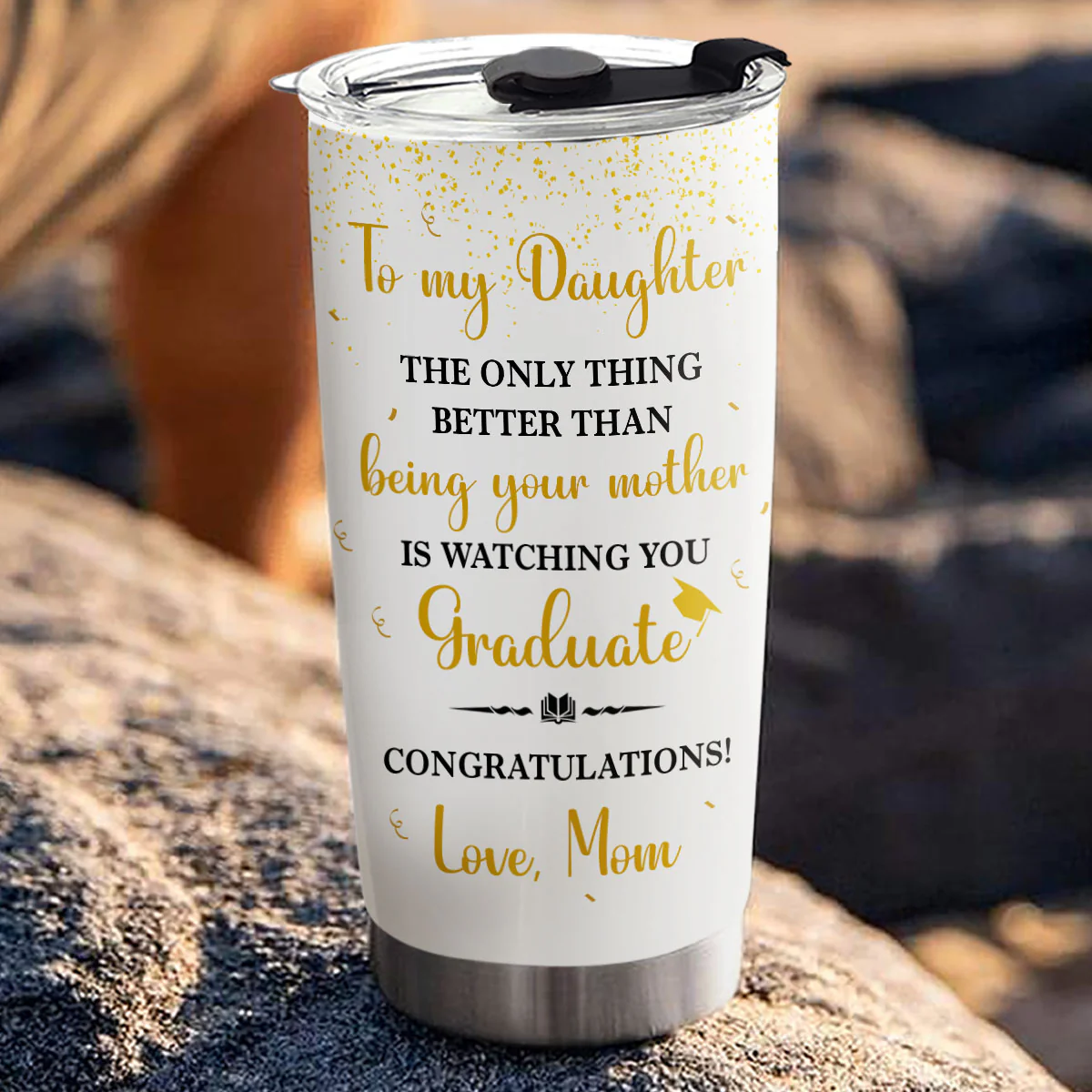 To My Daughter Son Graduation - Personalized Custom Tumbler - Image 3