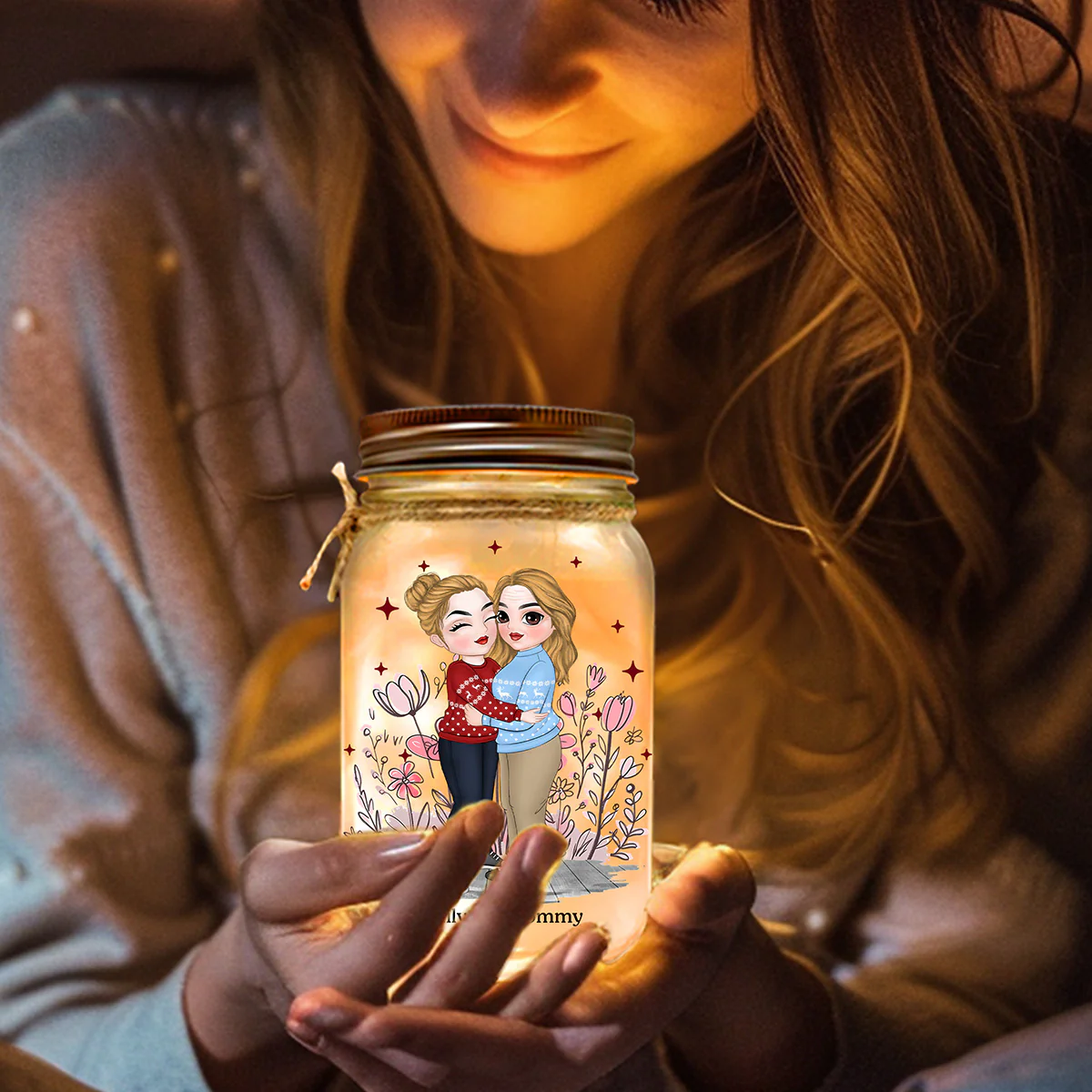 To My Daughter Version 2 - Personalized Custom Mason Jar Light - Image 4