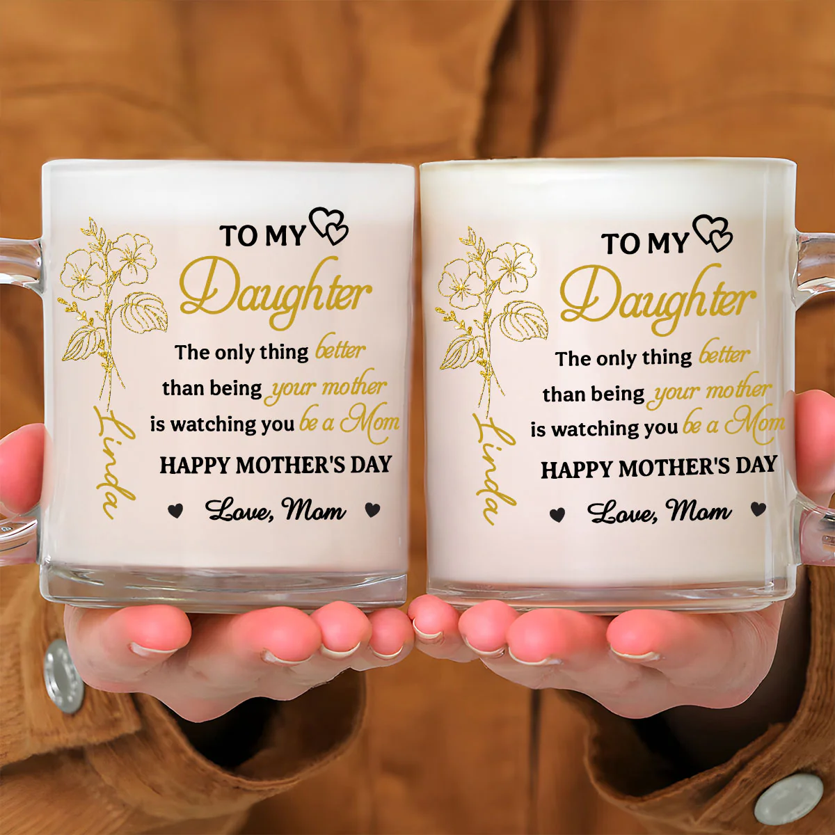 To My Girl - Personalized Custom Glass Mug - Image 2