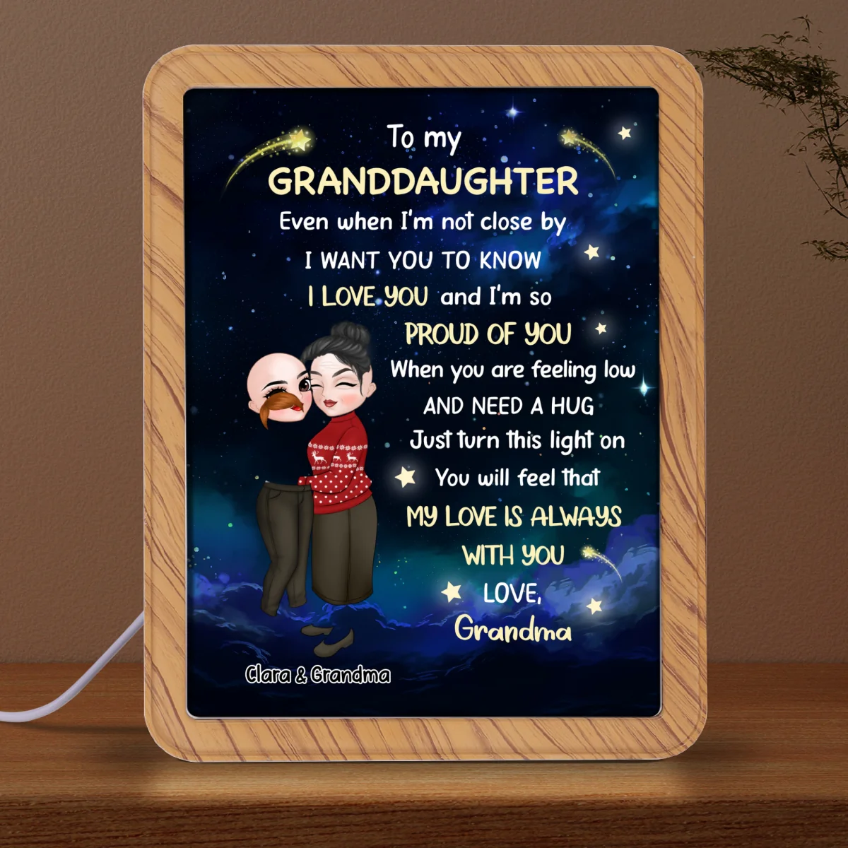 To My Granddaughter - Personalized Custom Magic Mirror - Image 6