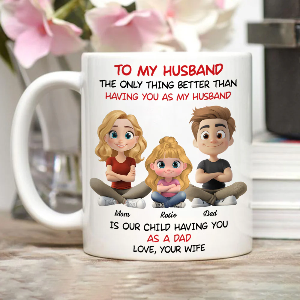 To My Husband Cartoonize - Personalized Custom Coffee Mug - Image 3