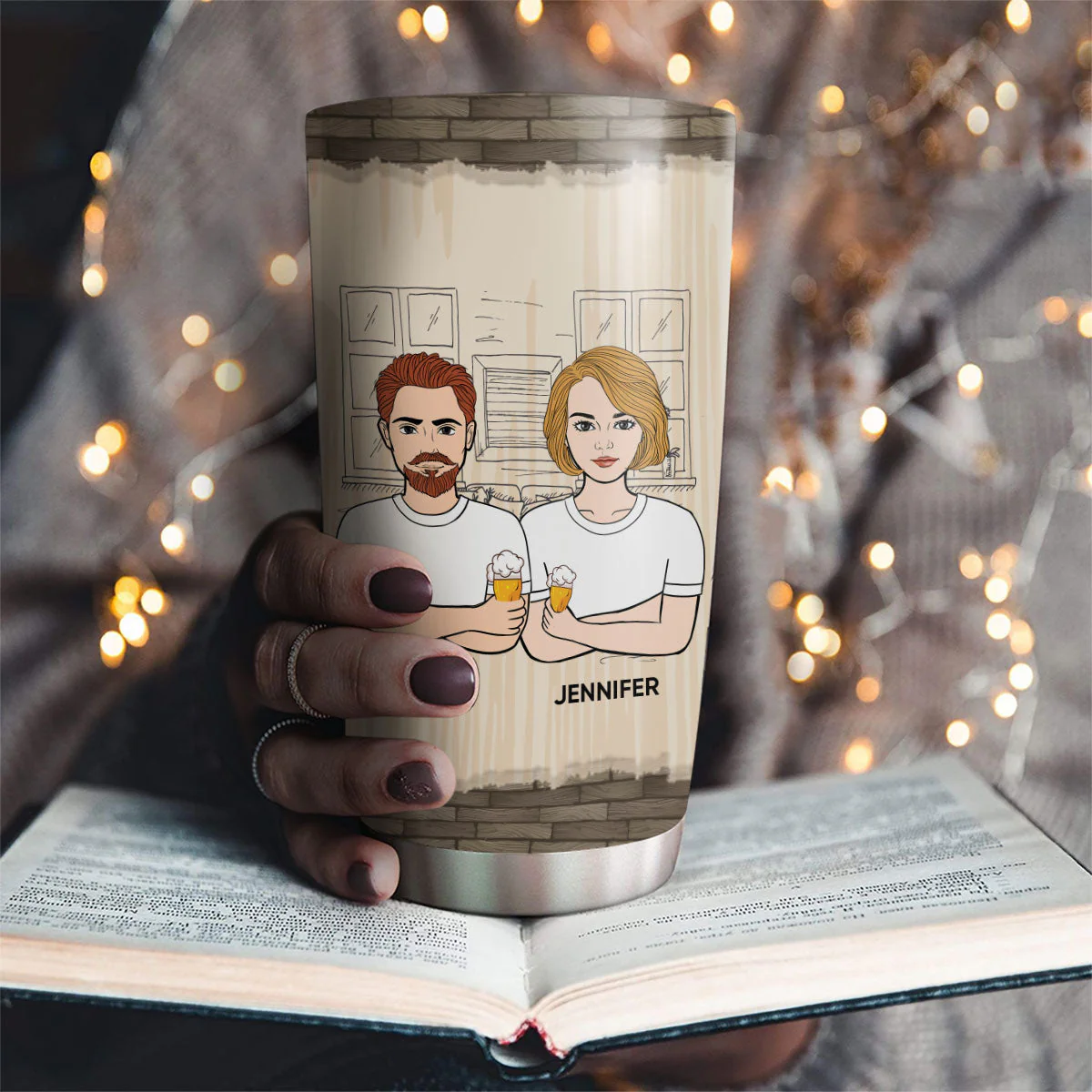 To My Husband God Bless The Broken Road That Led Me Straight To You - Personalized Custom Tumbler - Image 2