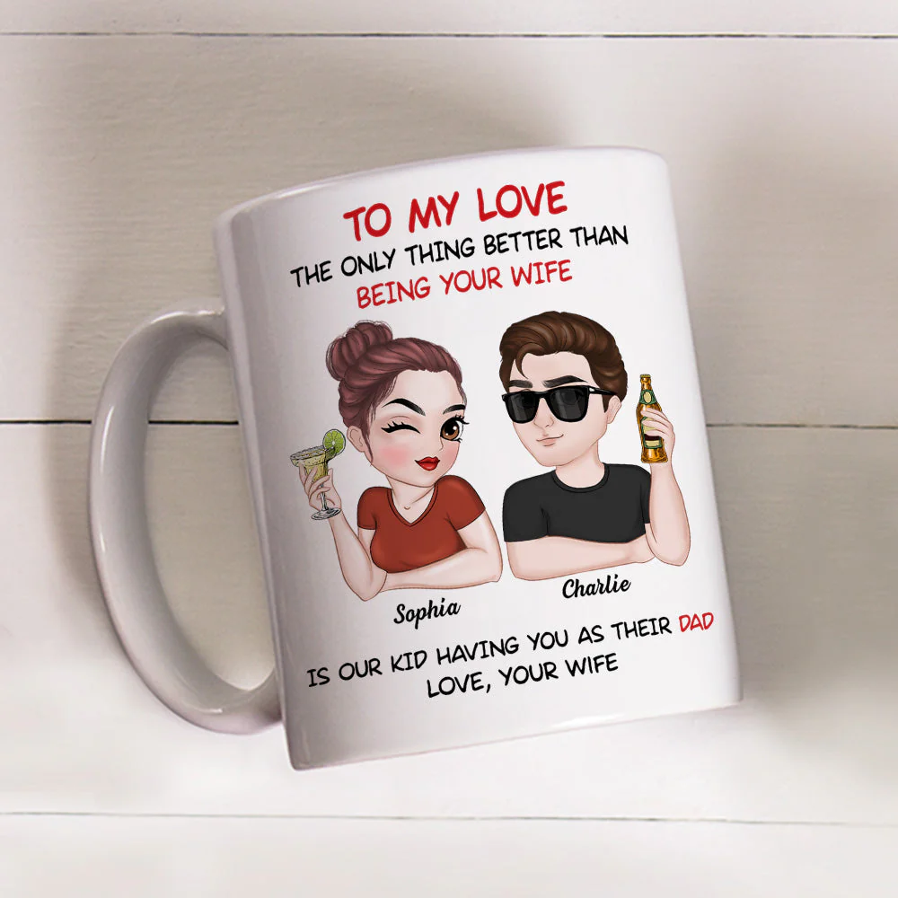 To My Husband Happy Fathers Day - Personalized Custom Coffee Mug - Image 3