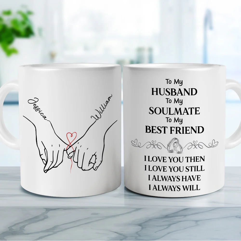 To My Husband Soulmate Best Friend - Personalized Custom Coffee Mug - Image 2