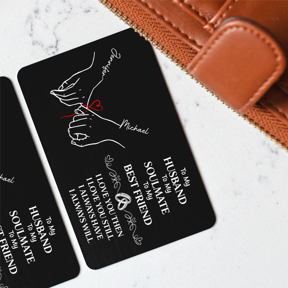 To My Husband Soulmate Best Friend - Personalized Custom Wallet Card - Image 3