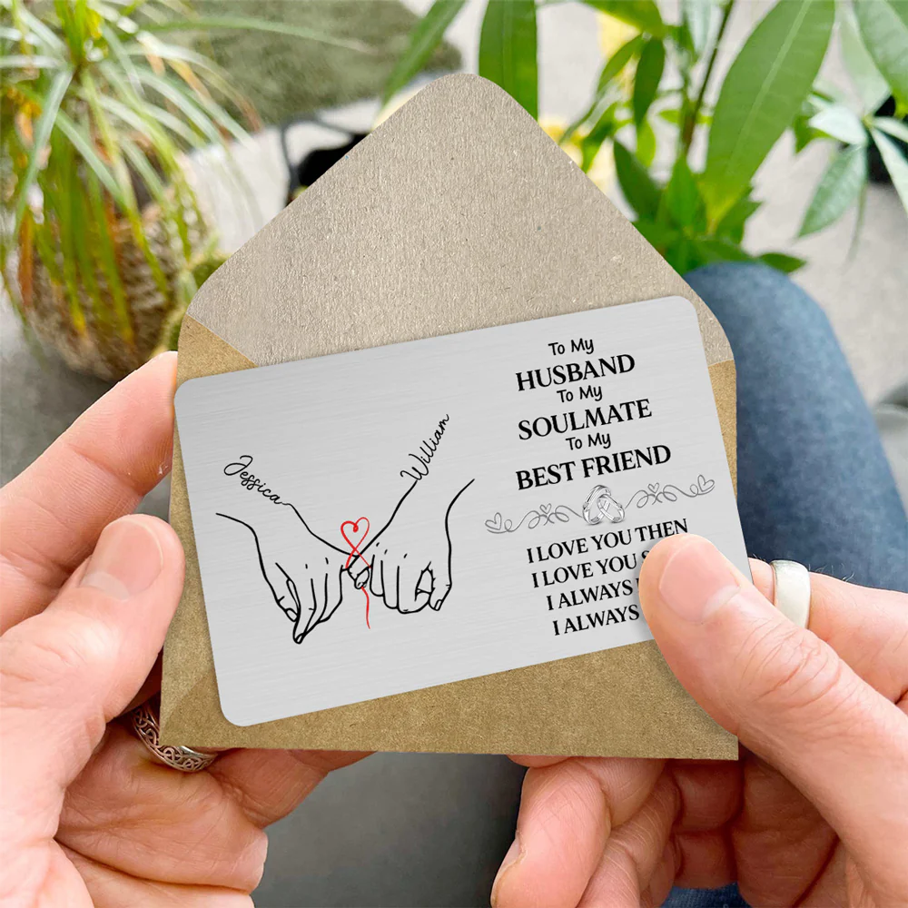 To My Husband Soulmate Best Friend - Personalized Custom Wallet Card - Image 4