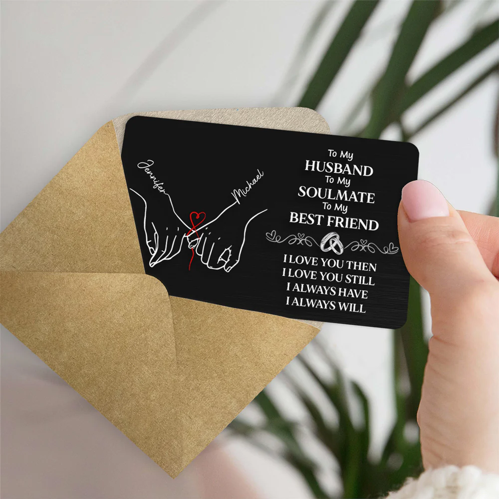 To My Husband Soulmate Best Friend - Personalized Custom Wallet Card - Image 5