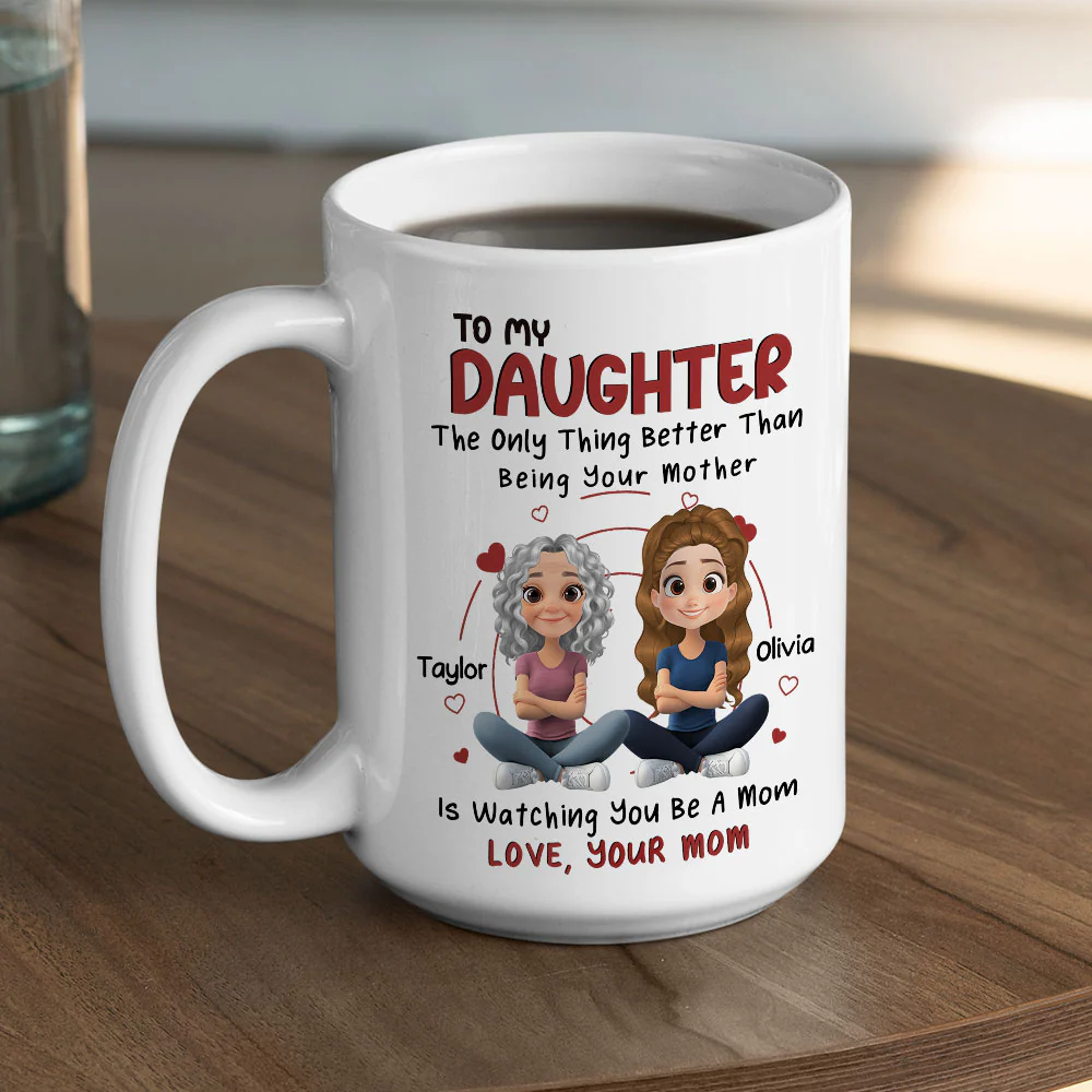 To My Lovely Daughter - Personalized Custom Coffee Mug - Image 4