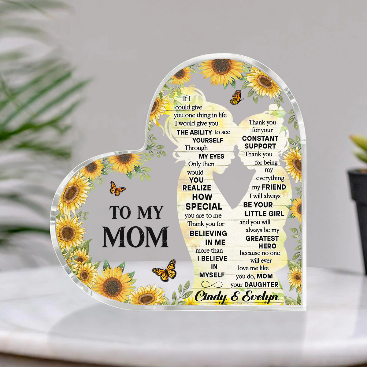To My Mom - Personalized Custom Acrylic Plaque - Image 3