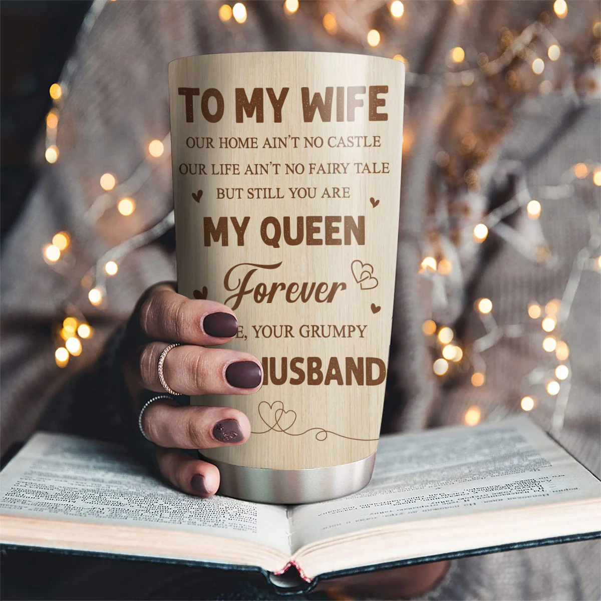 To My Queen - Personalized Custom Tumbler - Image 4
