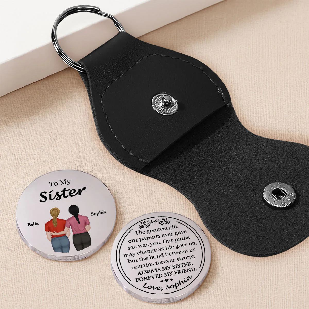To My Sister - Personalized Custom Pocket Hug - Image 2