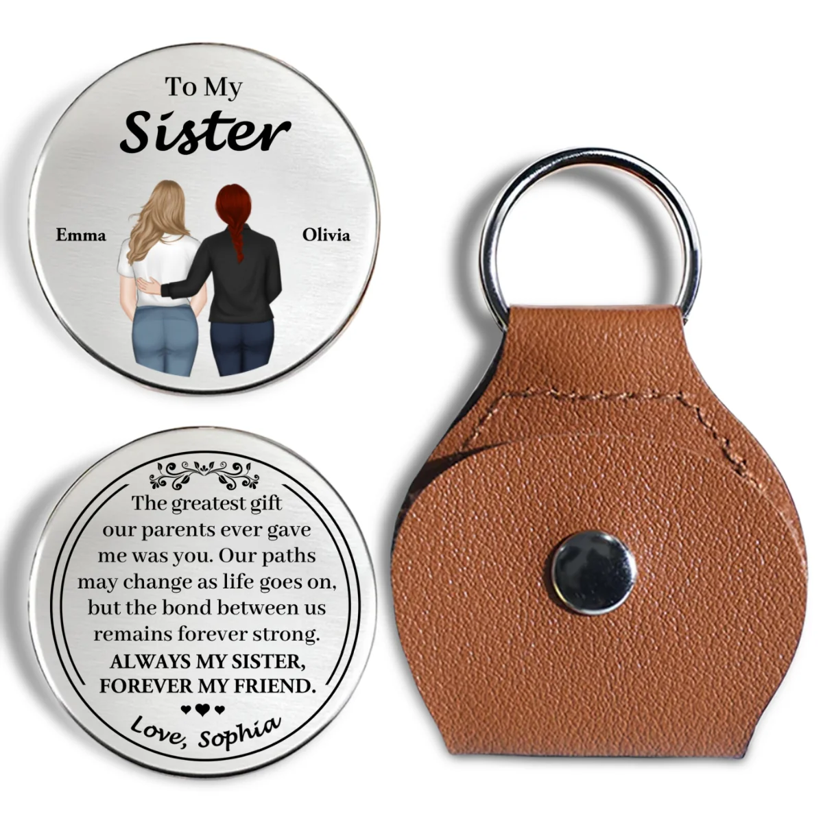 To My Sister - Personalized Custom Pocket Hug - Image 6