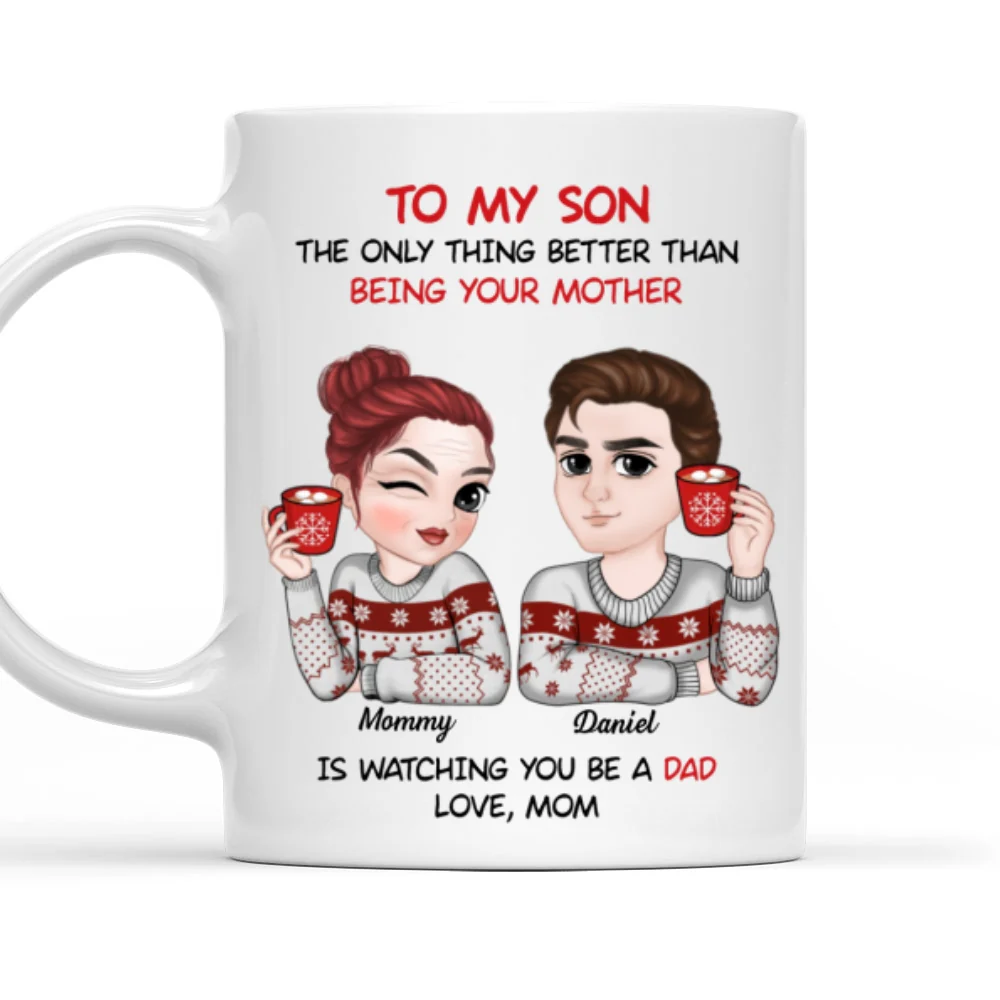 To My Son Merry Christmas - Personalized Custom Coffee Mug - Image 6