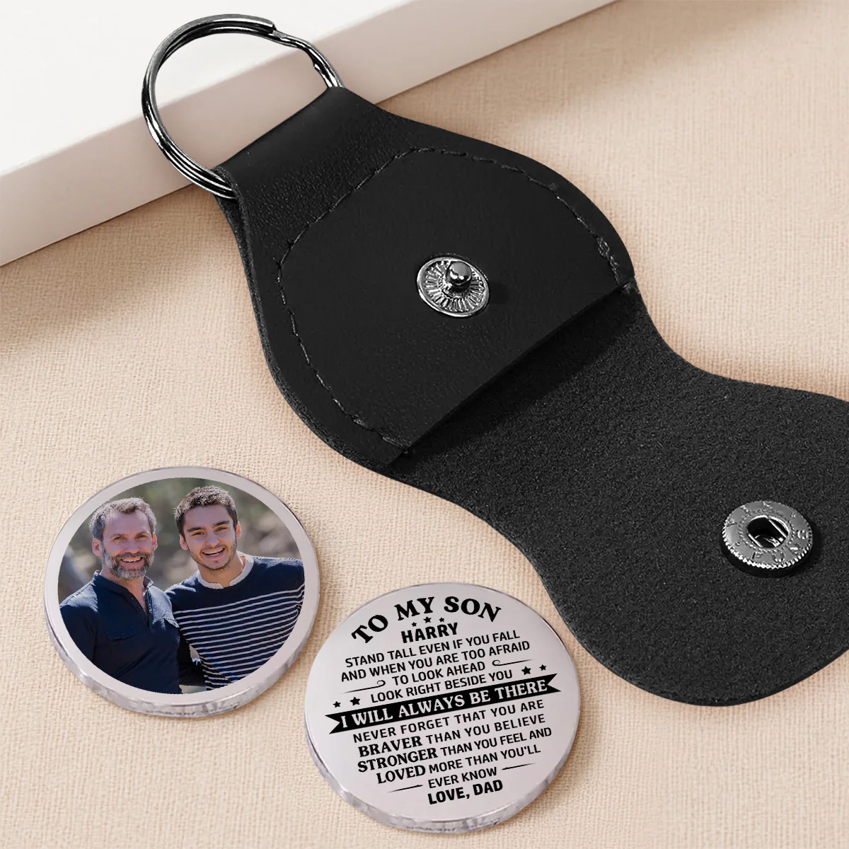 To My Son - Personalized Custom Pocket Hug - Image 2
