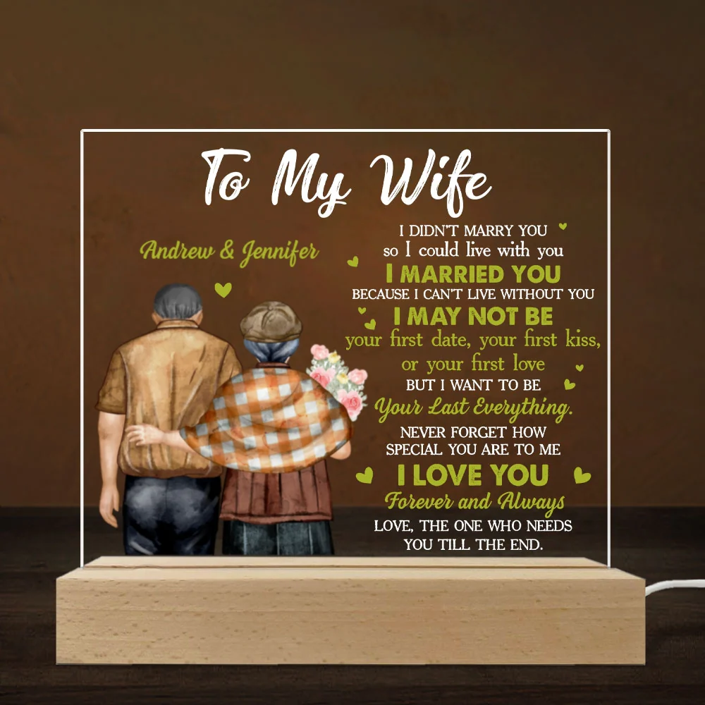 To My Wife I Cannot Live Without You - Personalized Custom LED Light - Image 5