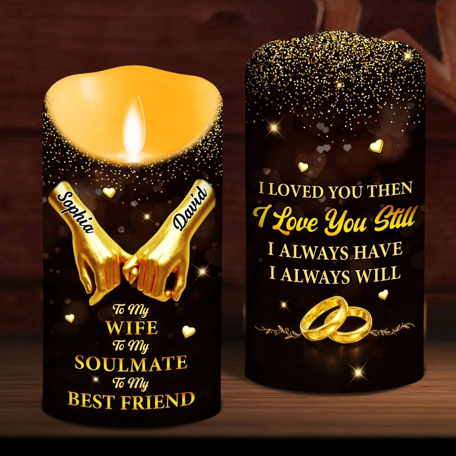 To My Wife I Love You Still - Personalized Custom LED Candle - Image 6