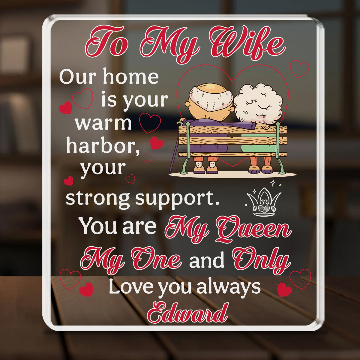 To My Wife - Personalized Custom Acrylic Plaque - Image 4