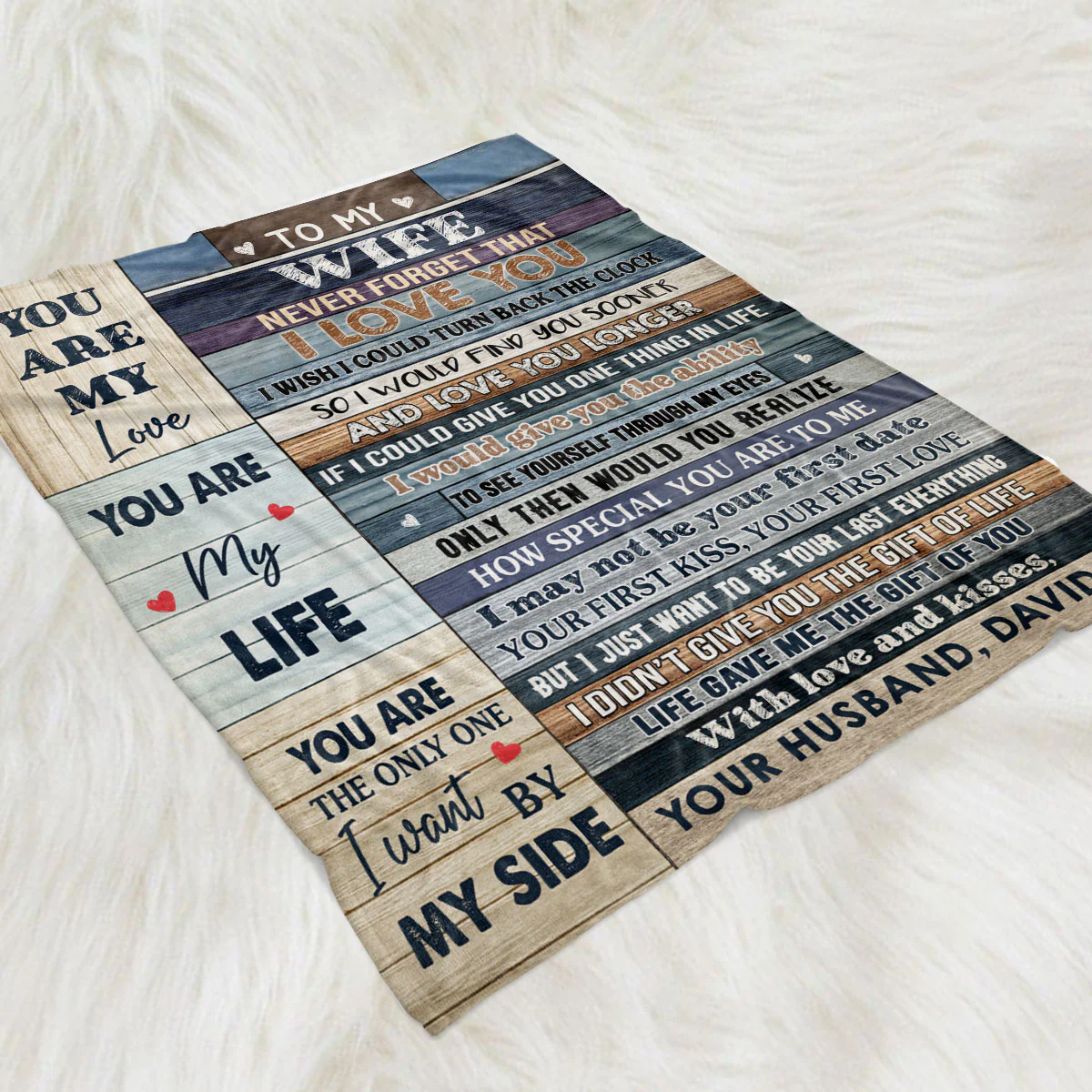 To My Wife - Personalized Custom Fleece Blanket - Image 2