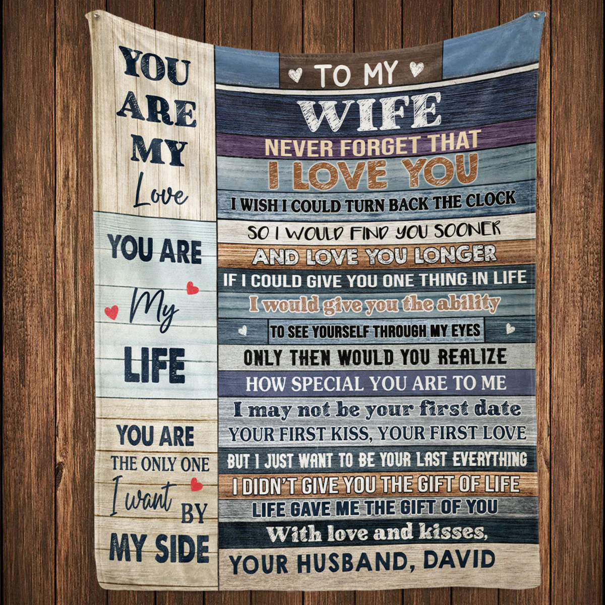To My Wife - Personalized Custom Fleece Blanket - Image 4