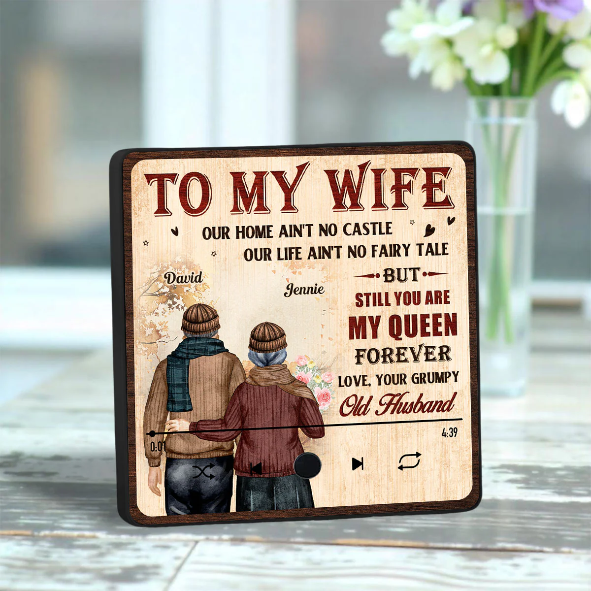 To My Wife - Personalized Custom Music Fridge Magnet - Image 2