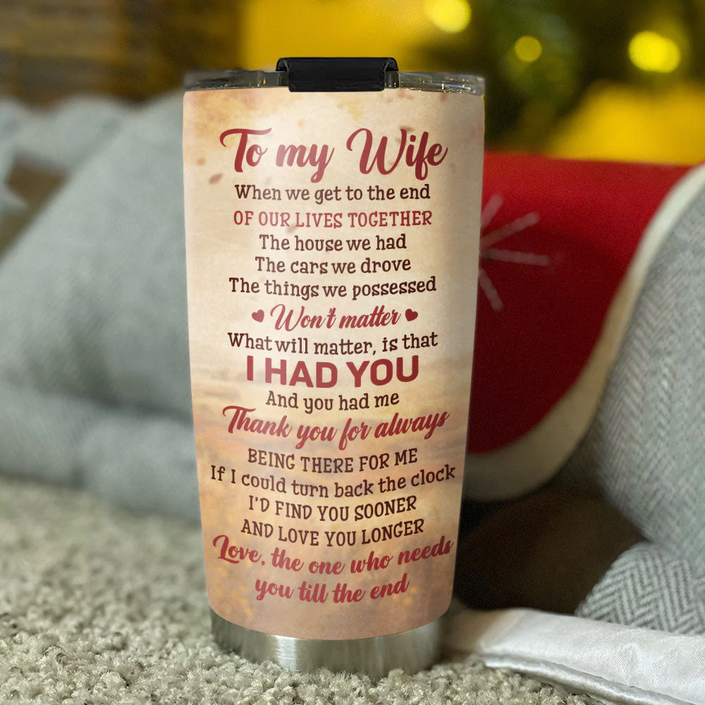 To My Wife - Personalized Custom Tumbler - Image 3