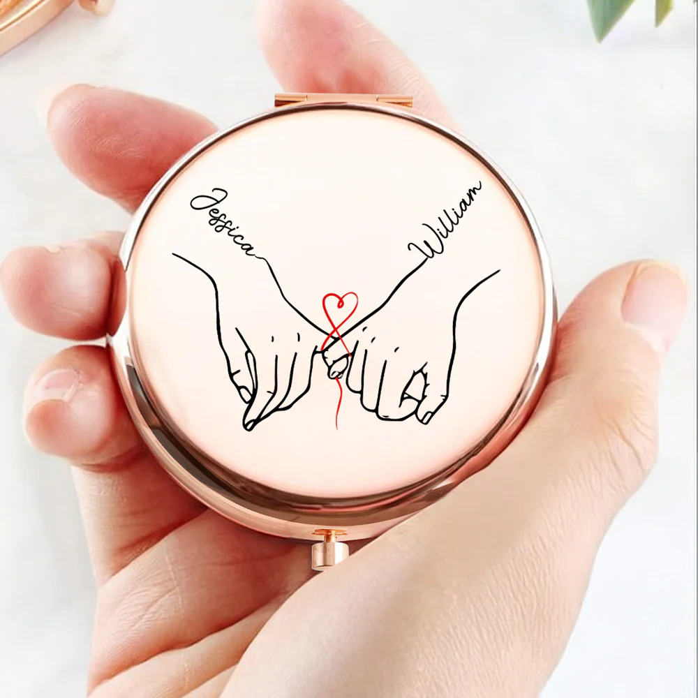 To My Wife Soulmate Best Friend - Personalized Custom Compact Mirror - Image 3