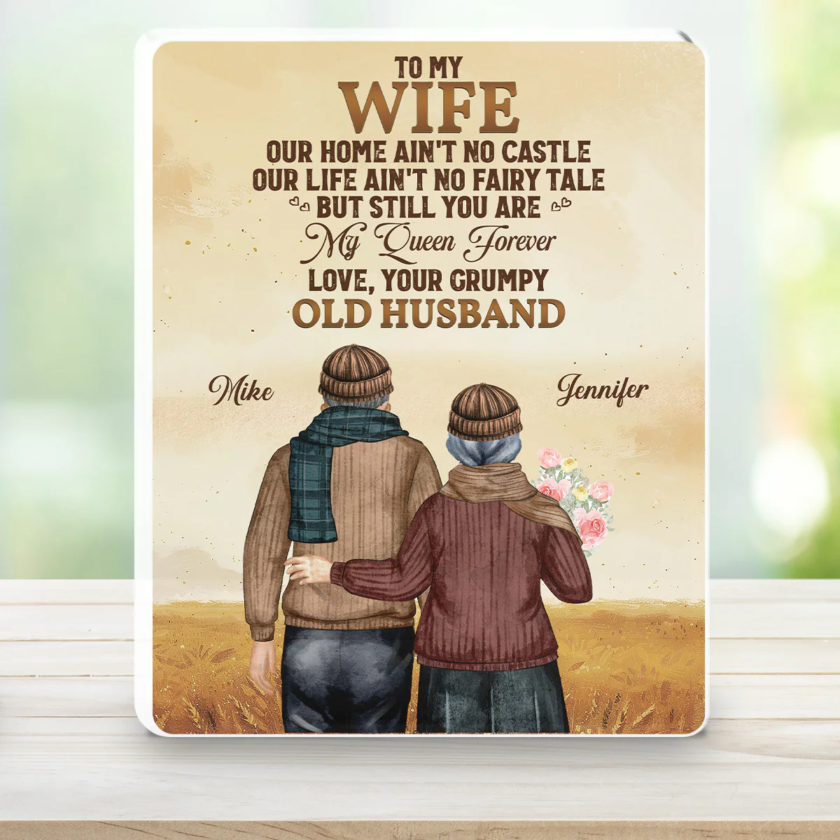 To My Wife You Are My Queen Forever - Personalized Custom Acrylic Plaque - Image 2