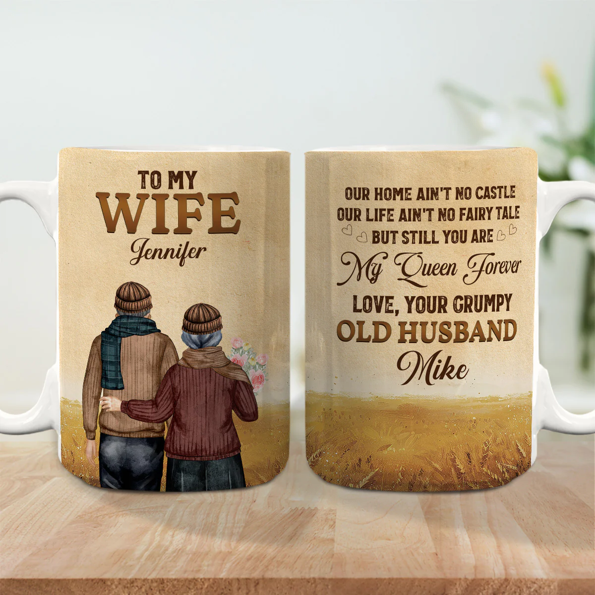 To My Wife You Are My Queen Forever - Personalized Custom Coffee Mug - Image 6