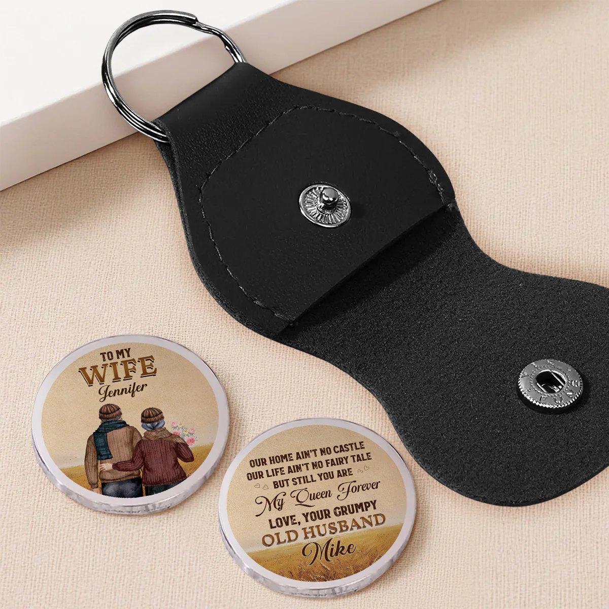 To My Wife You Are My Queen Forever - Personalized Custom Pocket Hug - Image 2