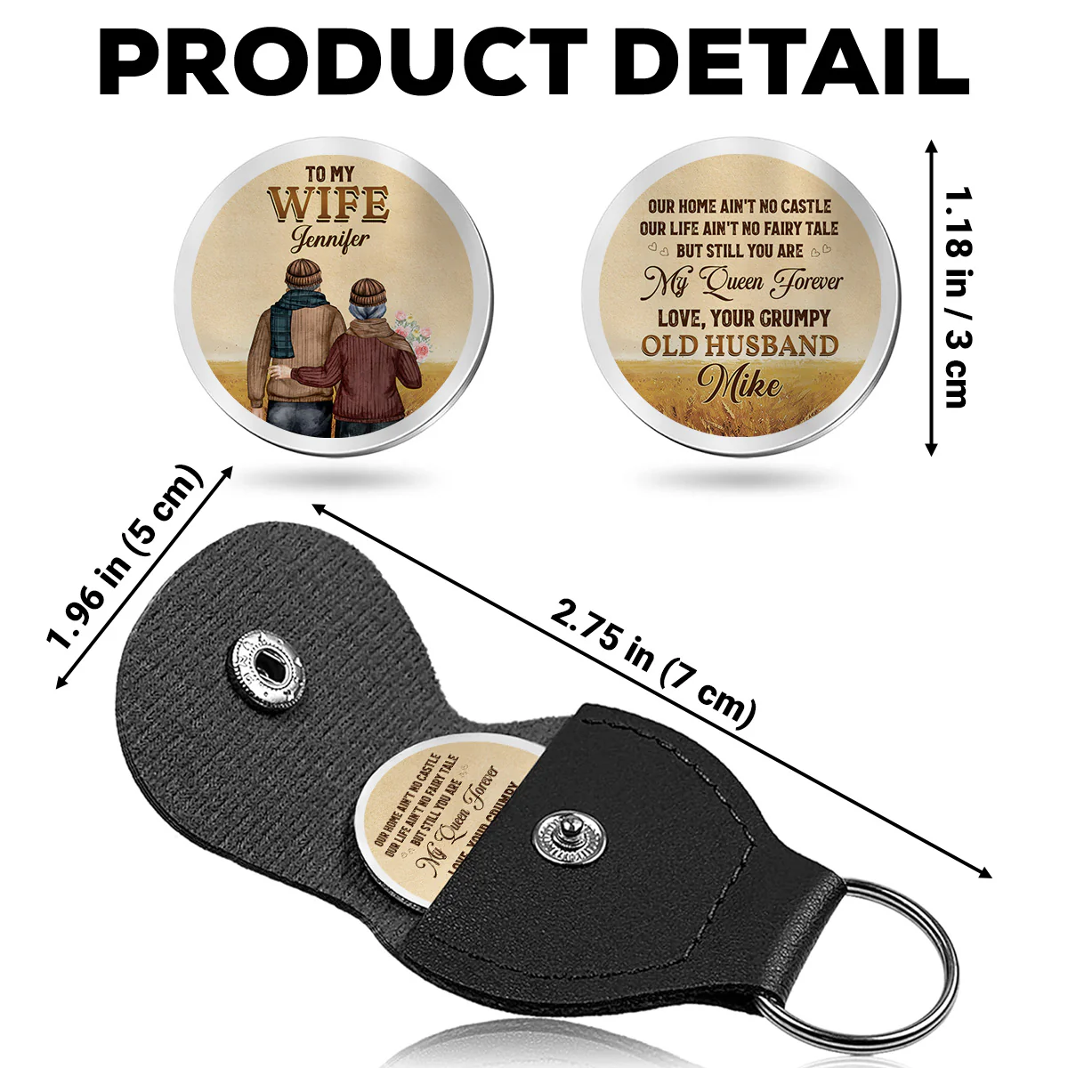 To My Wife You Are My Queen Forever - Personalized Custom Pocket Hug - Image 5