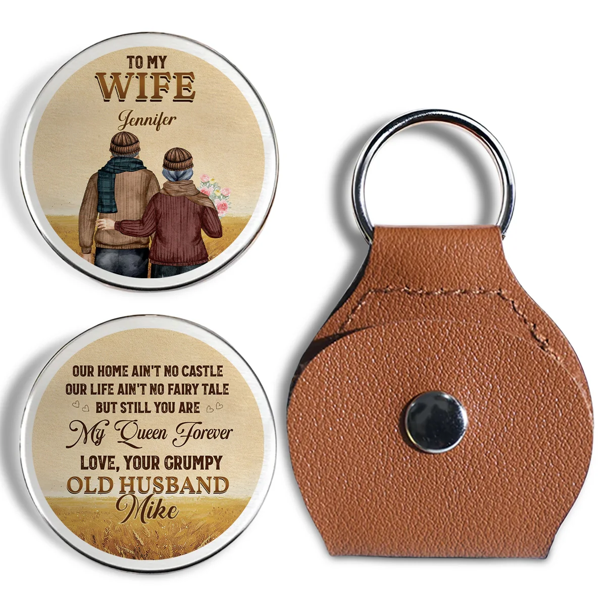 To My Wife You Are My Queen Forever - Personalized Custom Pocket Hug - Image 6