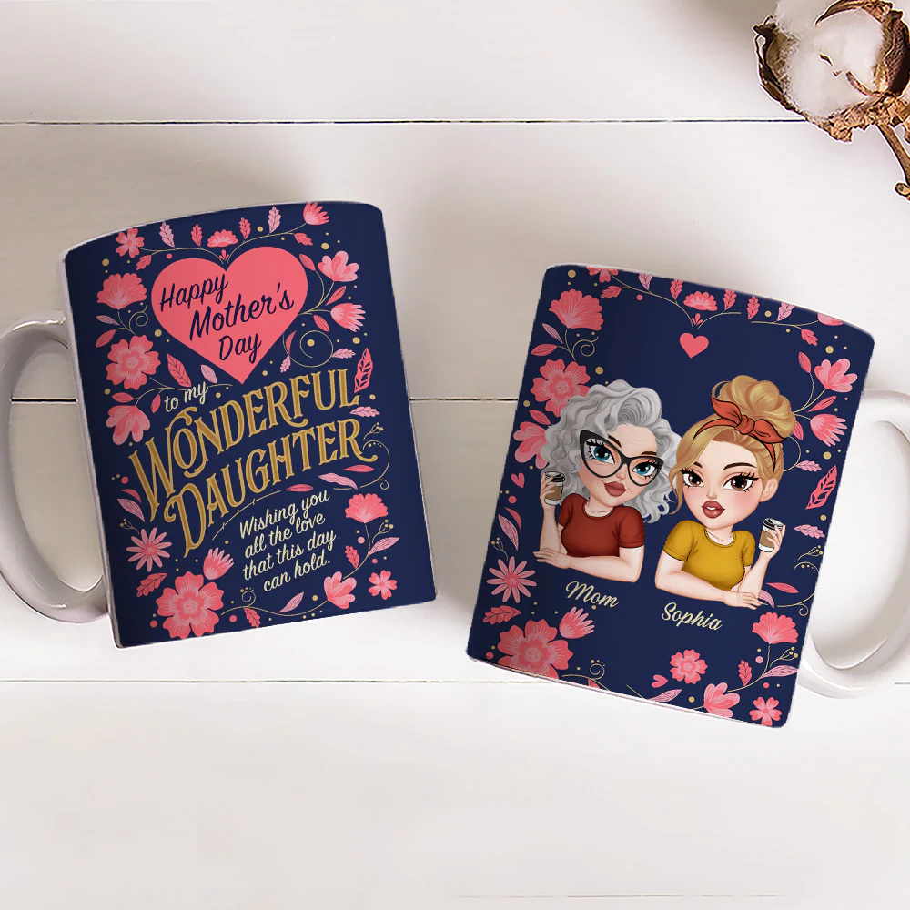 To My Wonderful Daughter - Personalized Custom Coffee Mug - Image 2