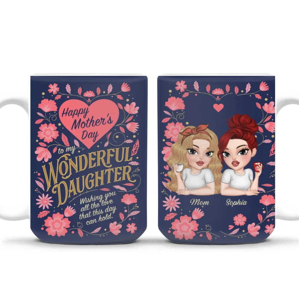 To My Wonderful Daughter - Personalized Custom Coffee Mug - Image 8