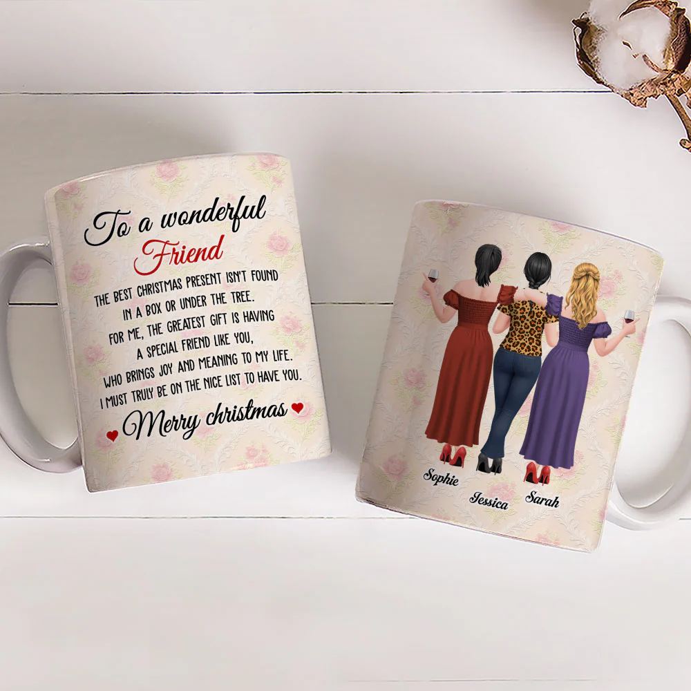 To My Wonderful Friend - Personalized Custom Coffee Mug - Image 3