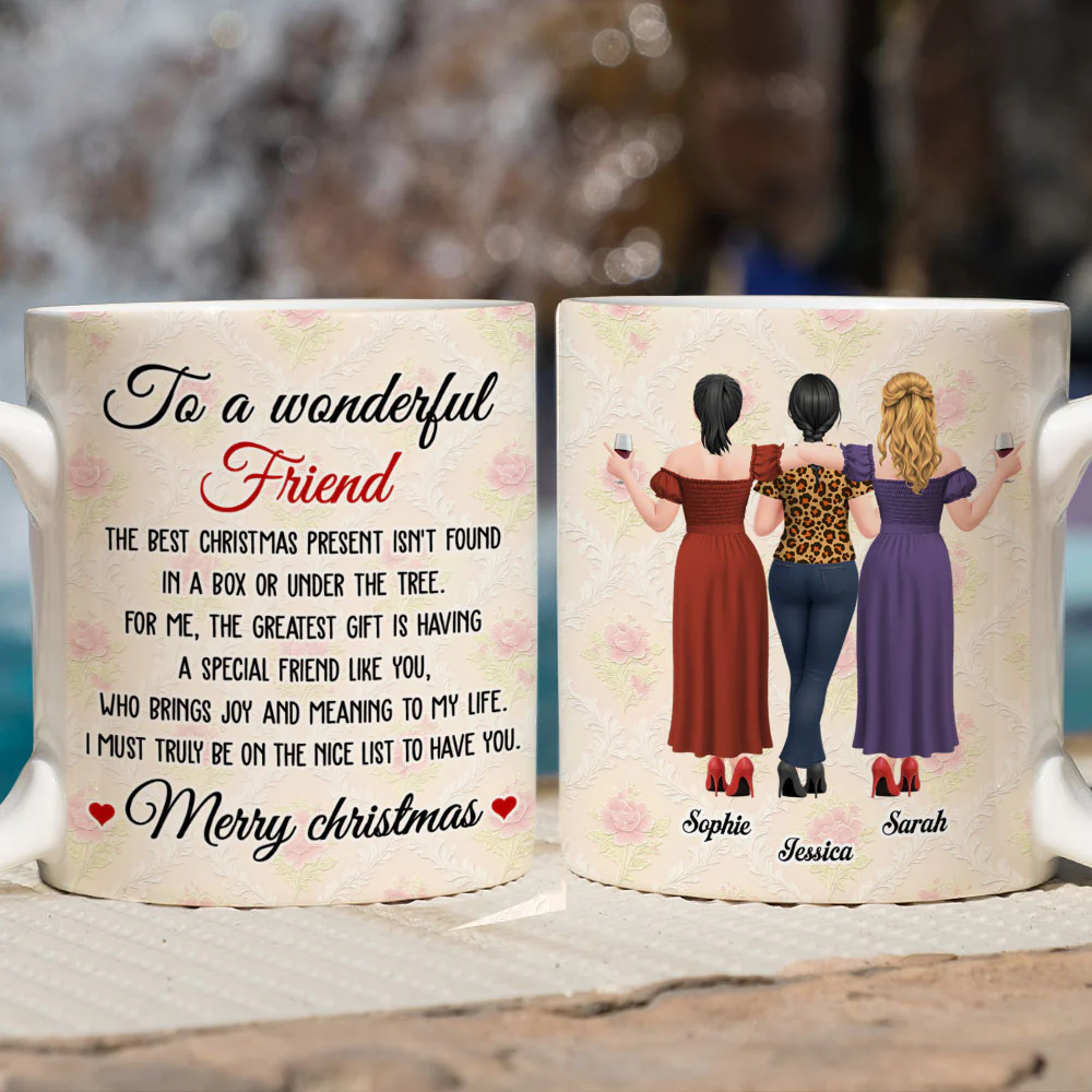 To My Wonderful Friend - Personalized Custom Coffee Mug - Image 4