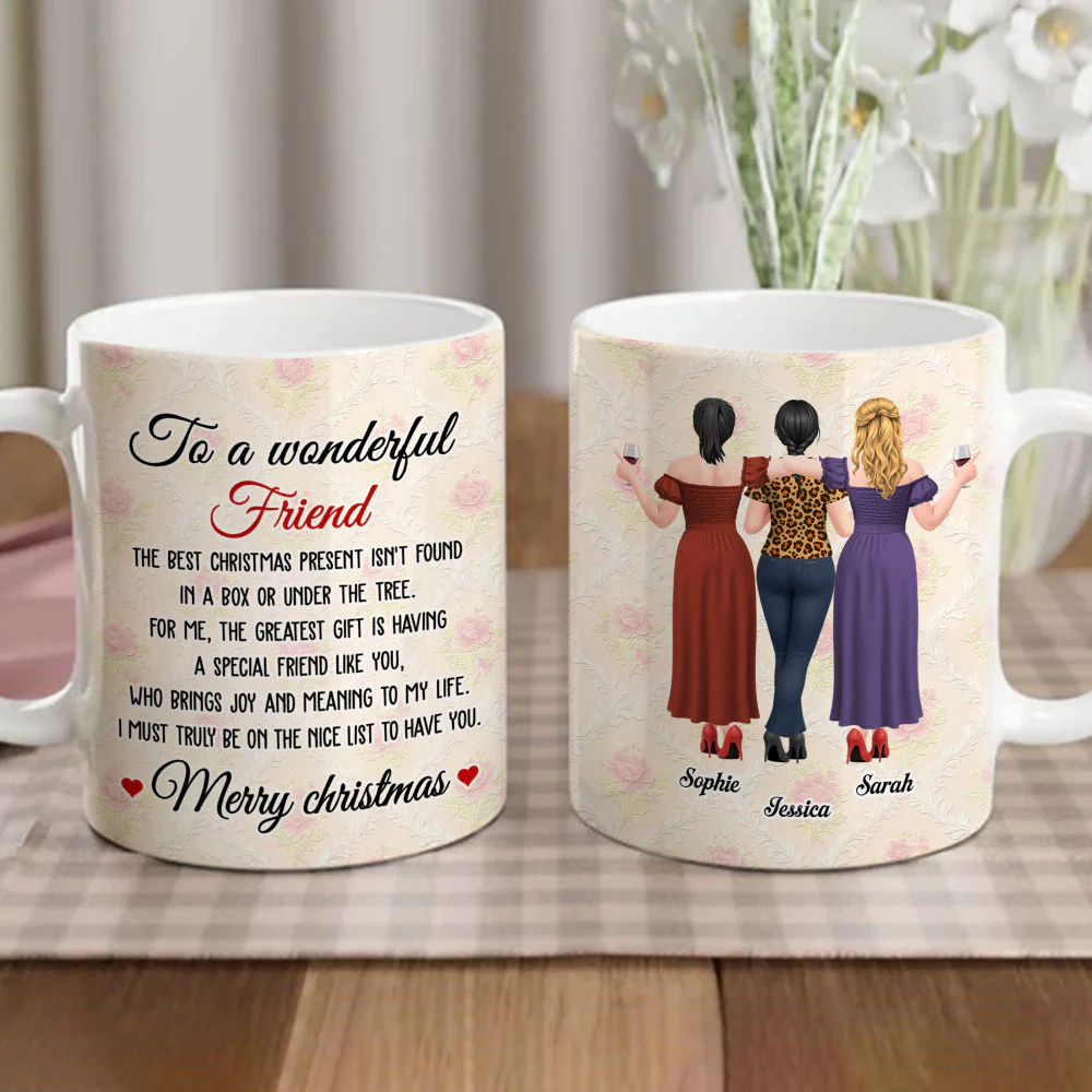 To My Wonderful Friend - Personalized Custom Coffee Mug - Image 5