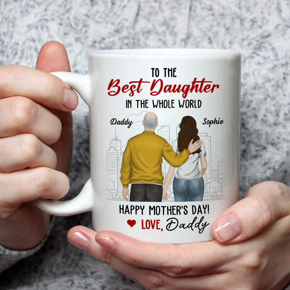 To The Best Daughter Ever - Personalized Custom Coffee Mug - Image 5