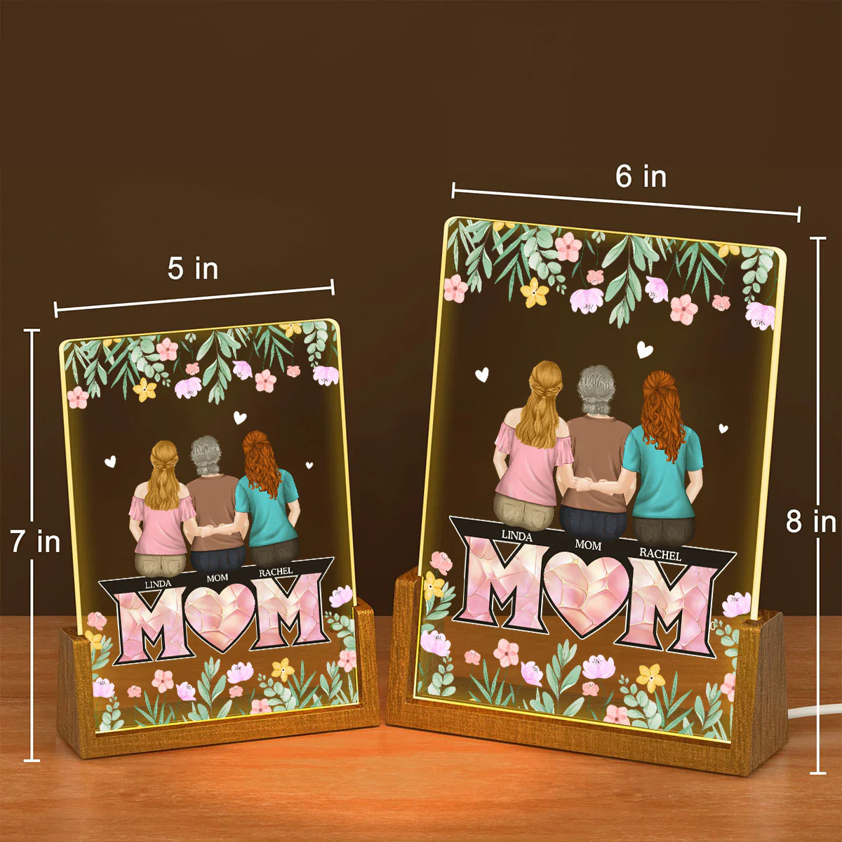 To The Best Mom - Personalized Custom Plaque With Walnut Base - Image 4