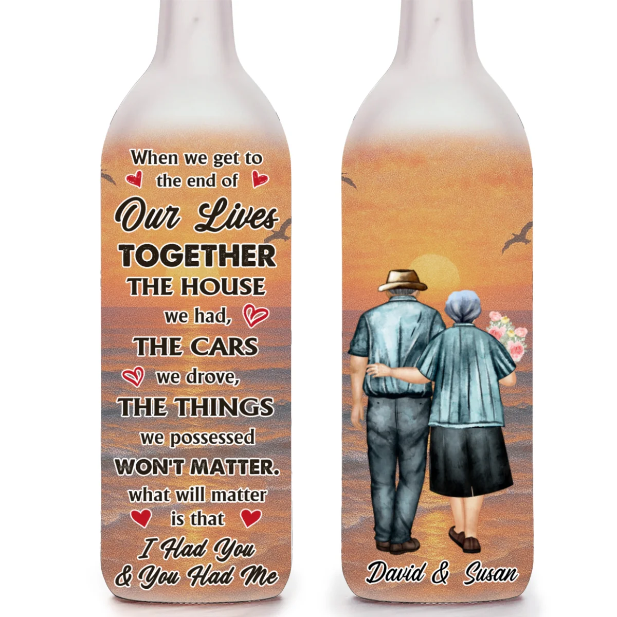 To The End Of Our Life - Personalized Custom Bottle Lamp - Image 5