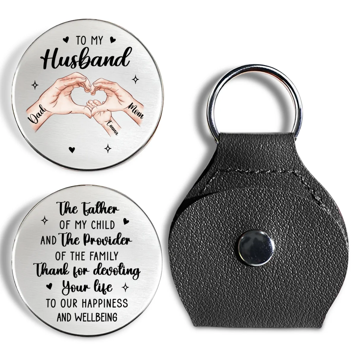 To The Father Of My Children - Personalized Custom Pocket Hug - Image 7
