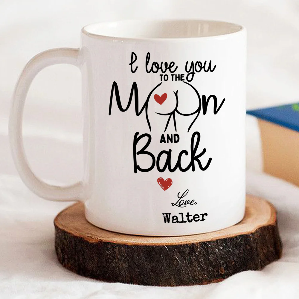 To The Moon - Personalized Custom Coffee Mug - Image 2