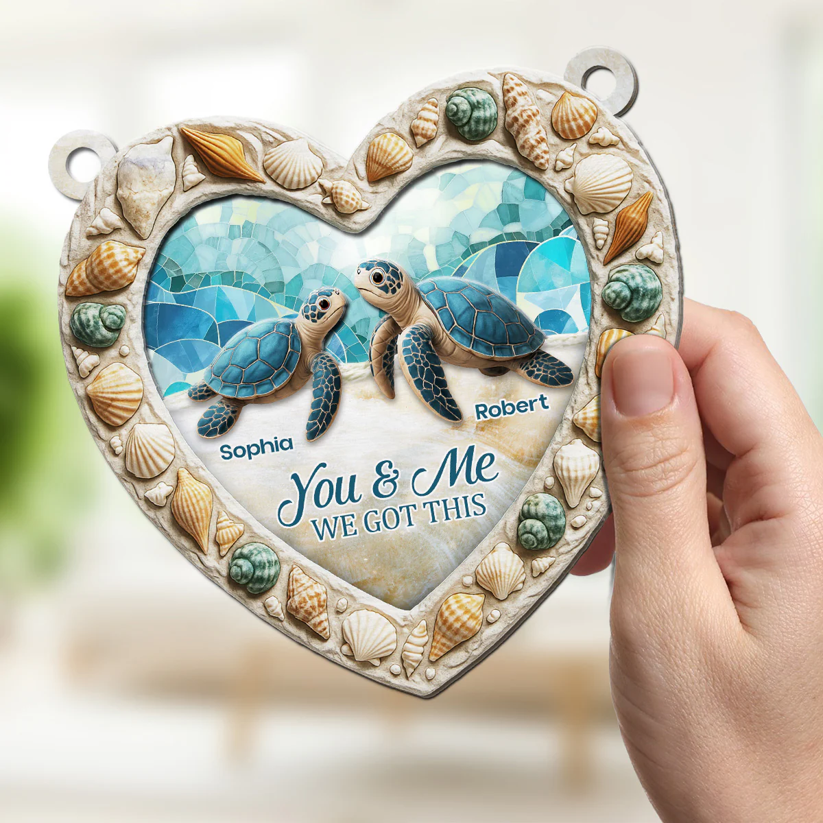 To The Ocean And Back - Personalized Custom Suncatcher - Image 2