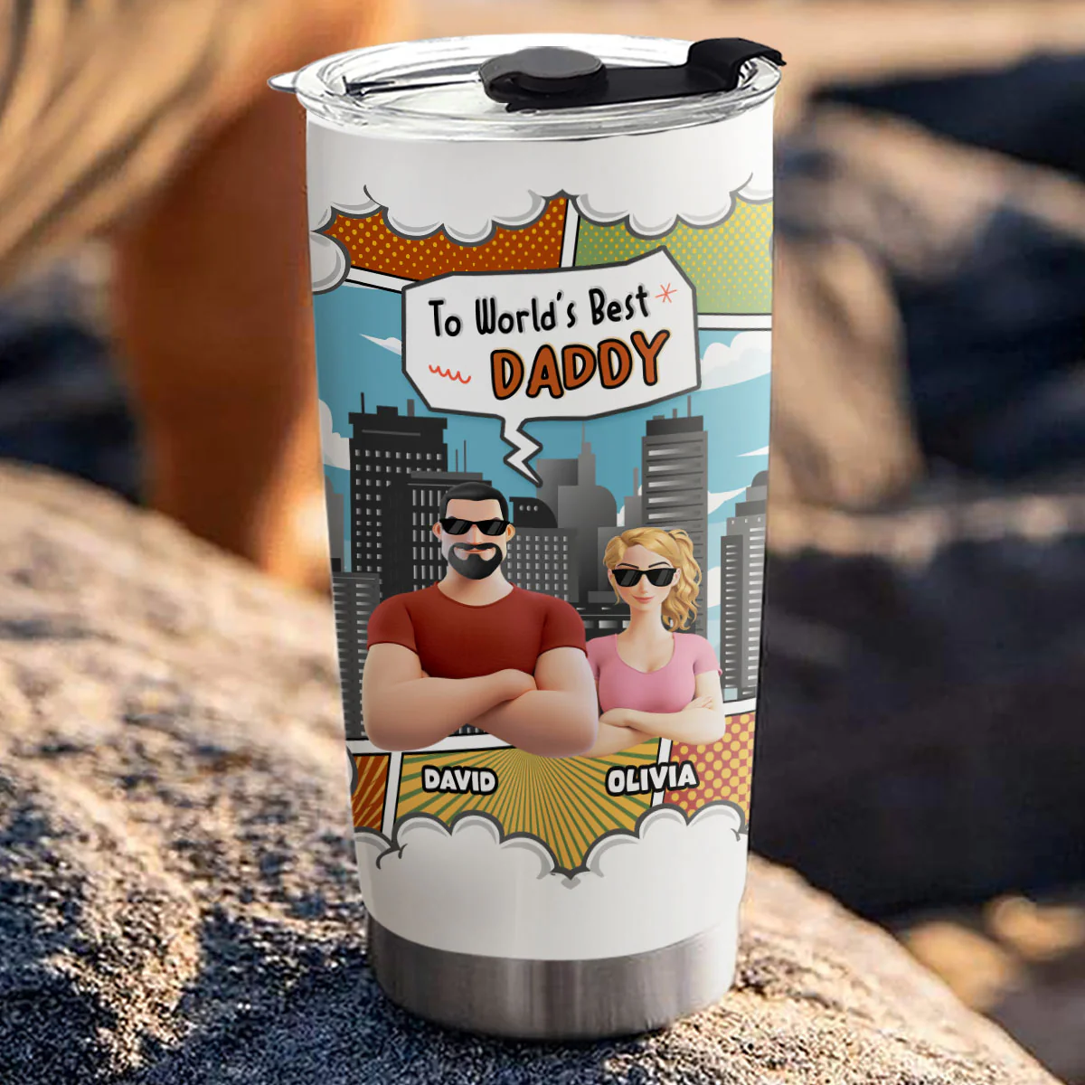 To Worlds Best Daddy - Personalized Custom Tumbler - Image 2