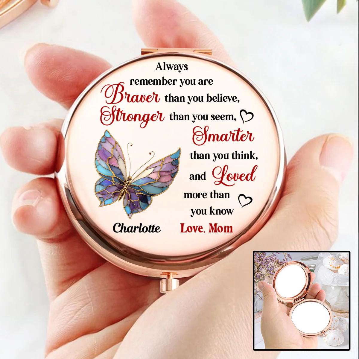 To You My Beautiful Love - Personalized Custom Compact Mirror
