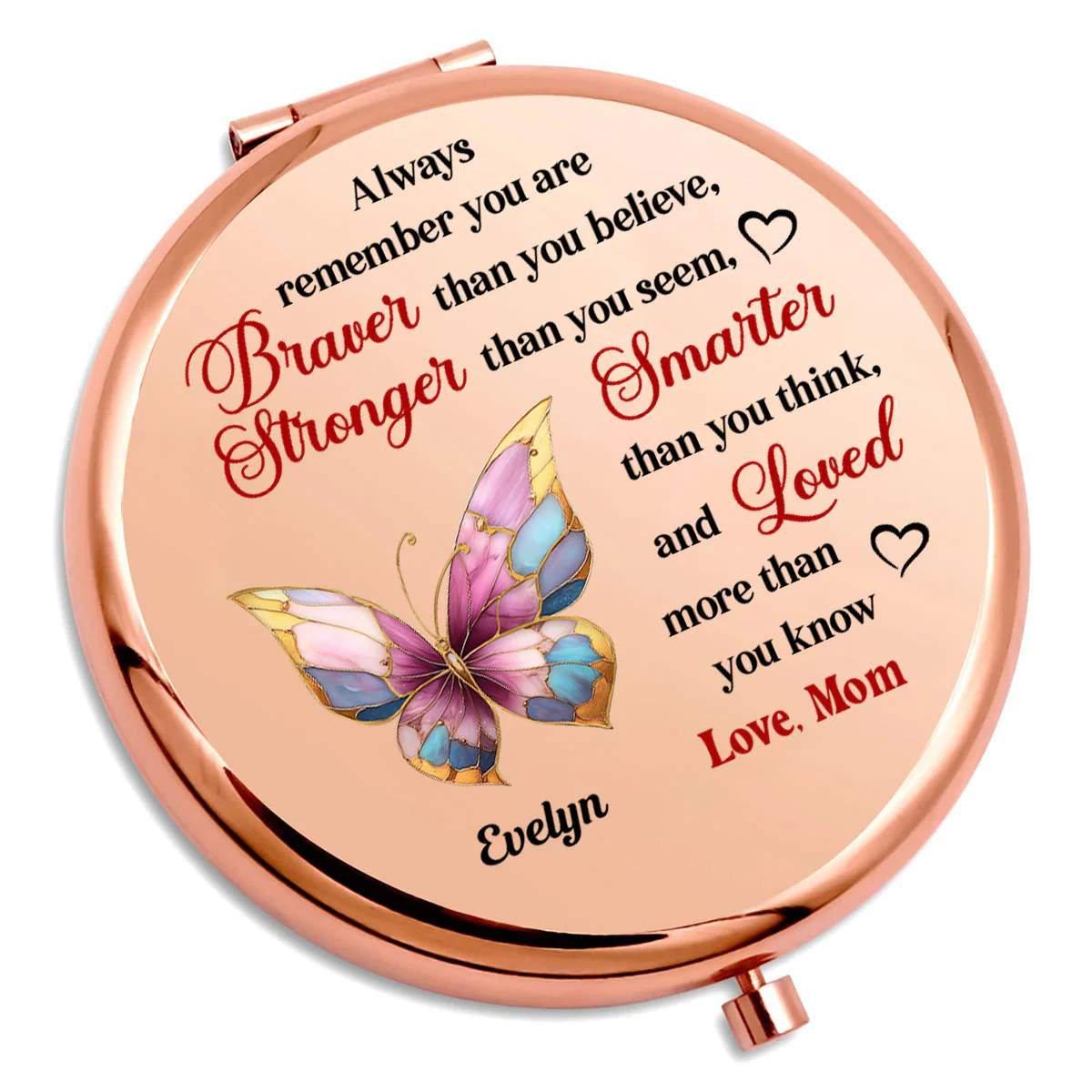 To You My Beautiful Love - Personalized Custom Compact Mirror - Image 3