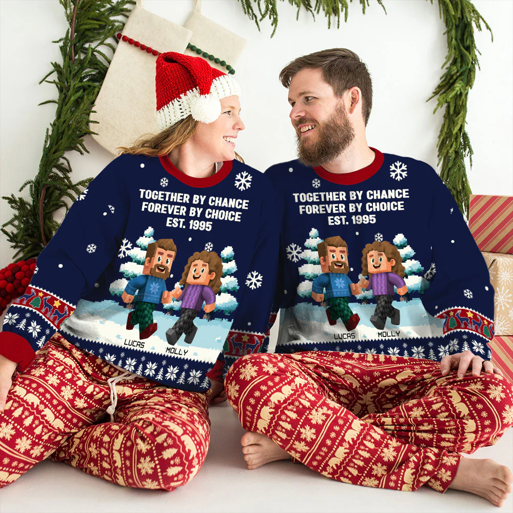 Together By Chance - Personalized Custom All-Over-Print Sweatshirt - Image 6