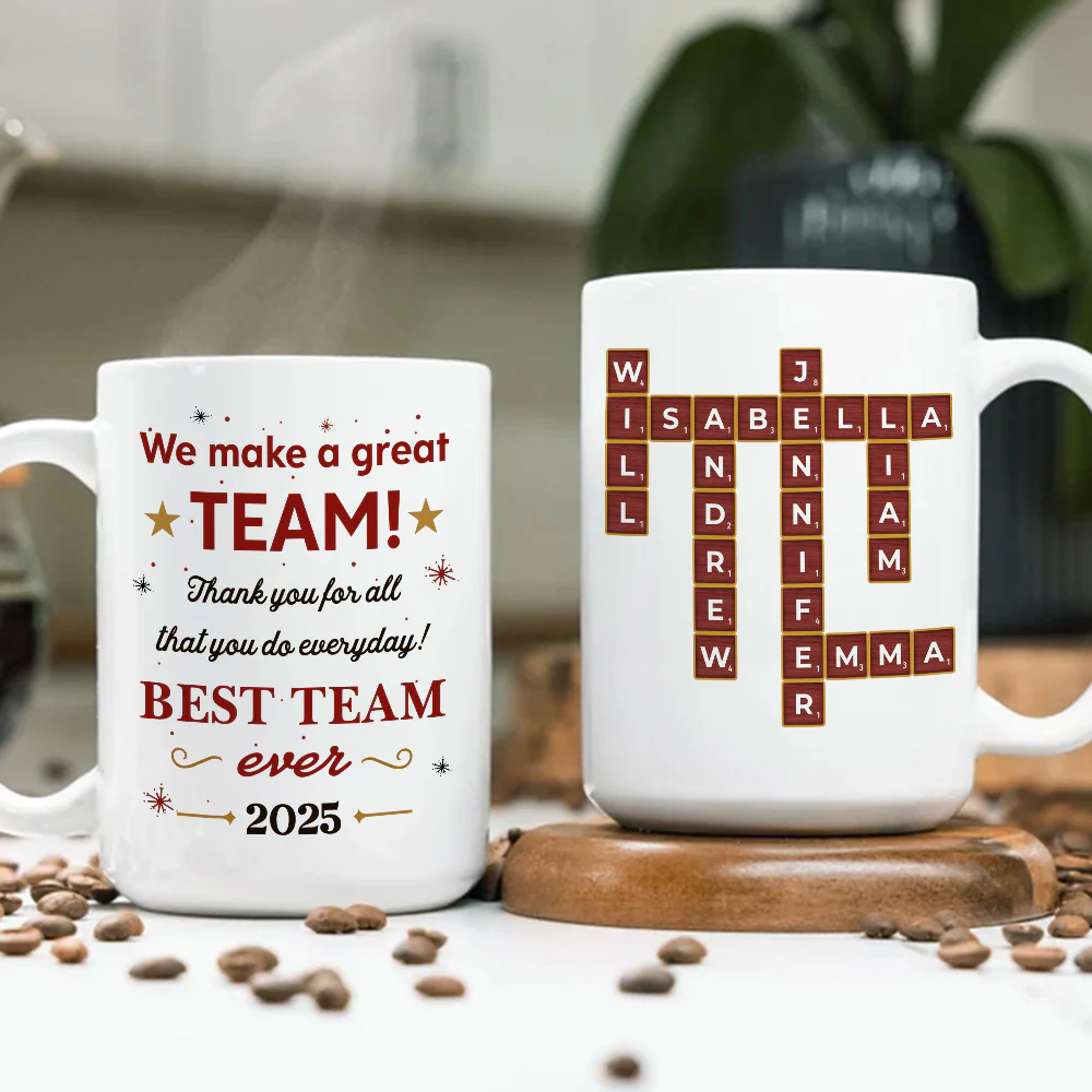 Together Everyone Achieves More Always - Personalized Custom Coffee Mug - Image 5