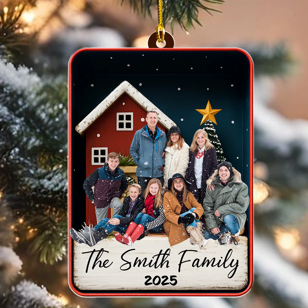 Together Family Photo - Personalized Custom Acrylic Ornament - Image 2